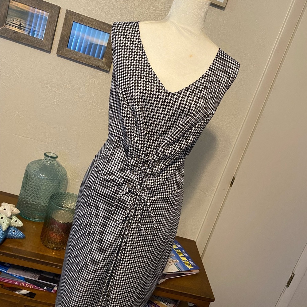 Flattering Black and White Dress
